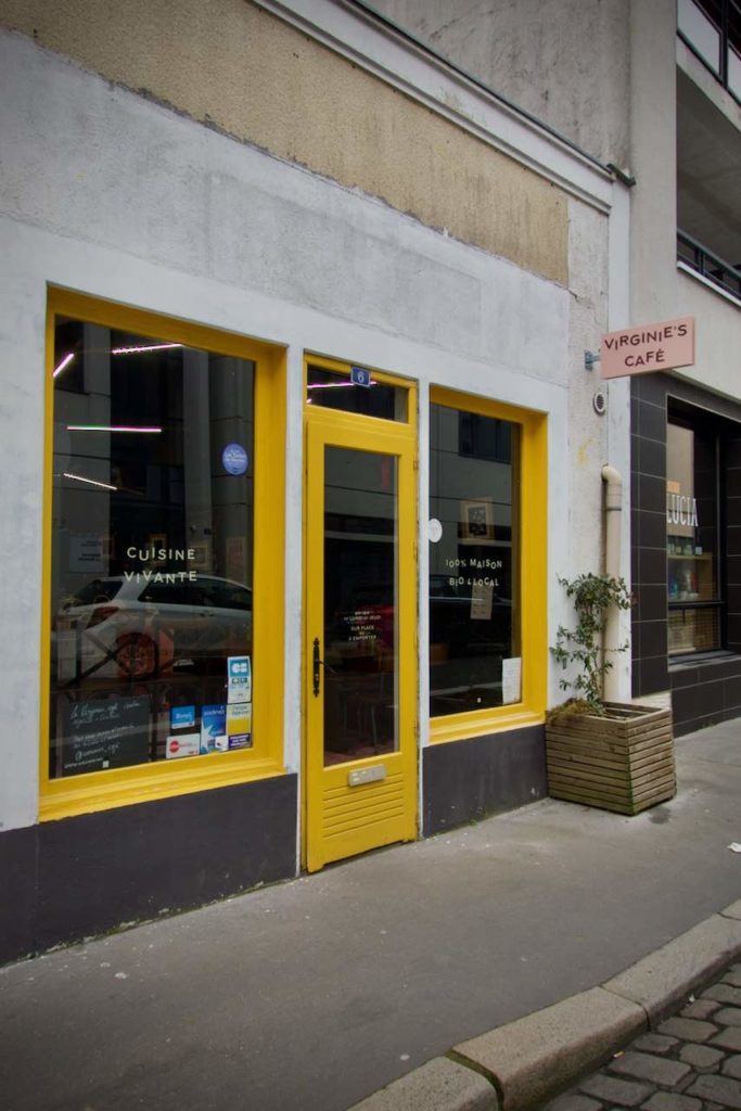 Devanture du restaurant Virginie's Café à Nantes